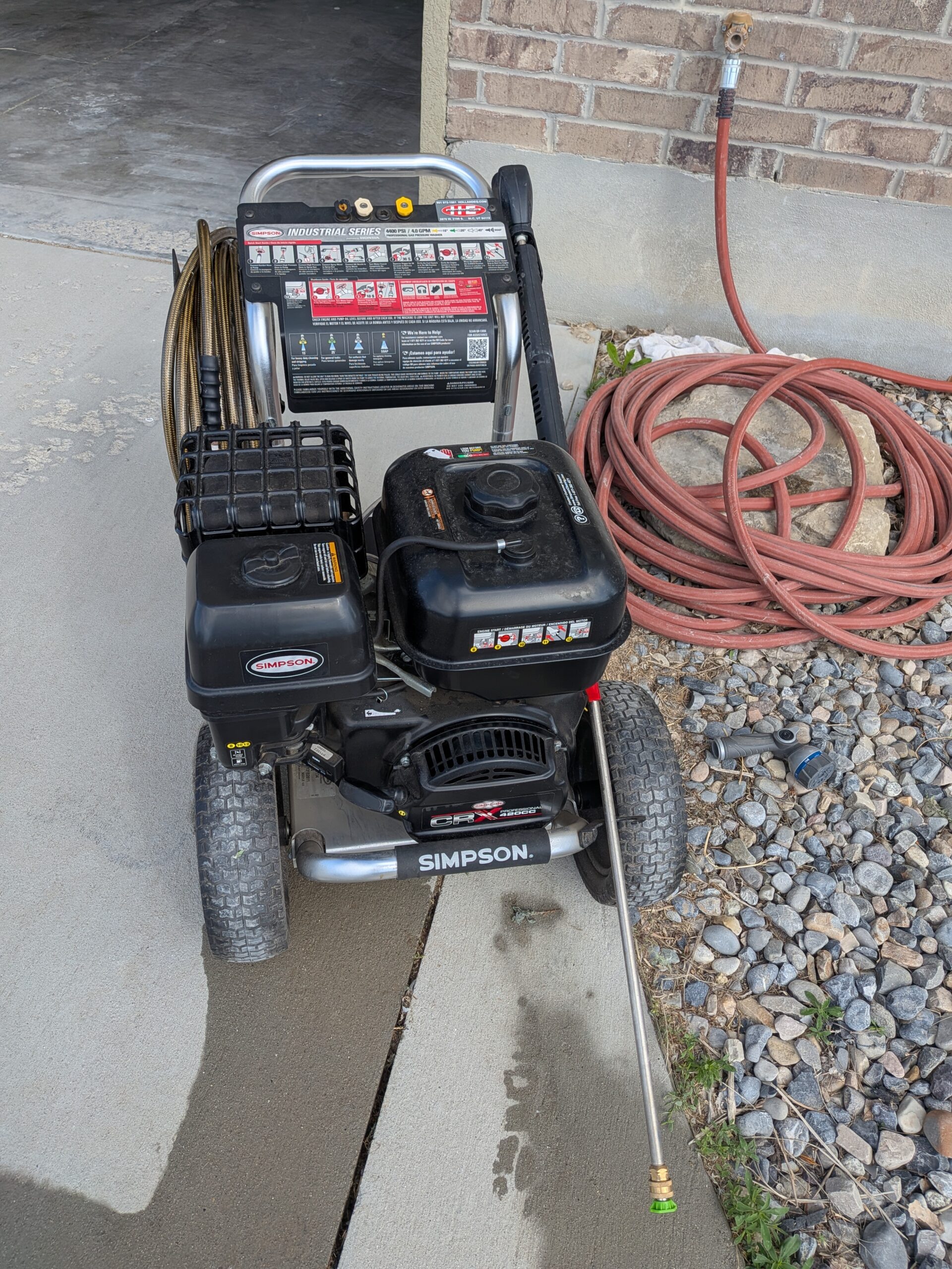 Simpson IR61134 Gas Pressure Washer Simpson IR61134 Gas Pressure Washer