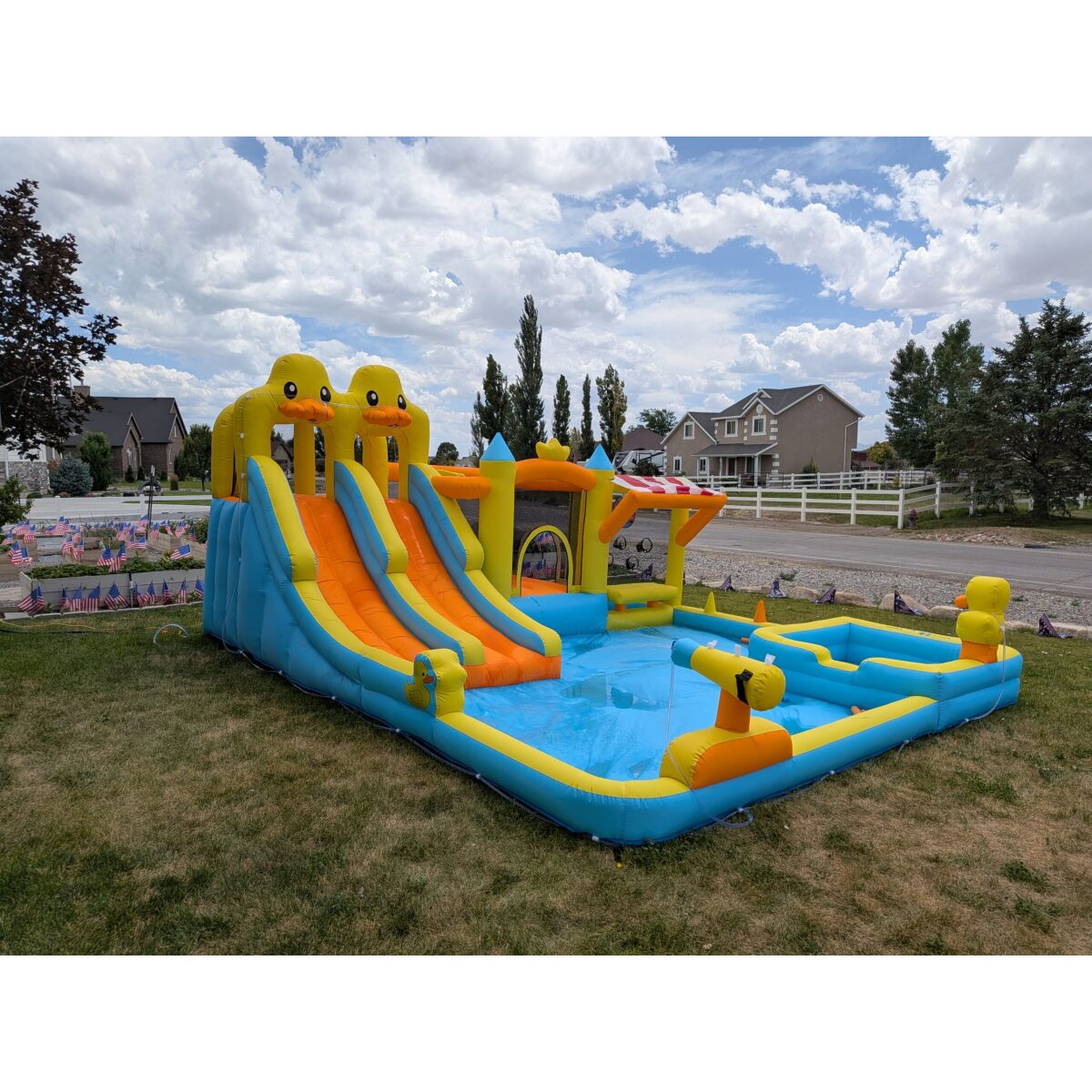 Inflatable Bounce House Double Water Slide